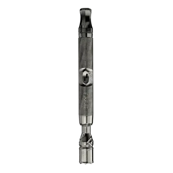 Eine vertikale Ansicht des DynaVap M7 XL Vaporizers ohne Kappe, die die detaillierte Edelstahl-Heizspitze (Tip) zeigt.