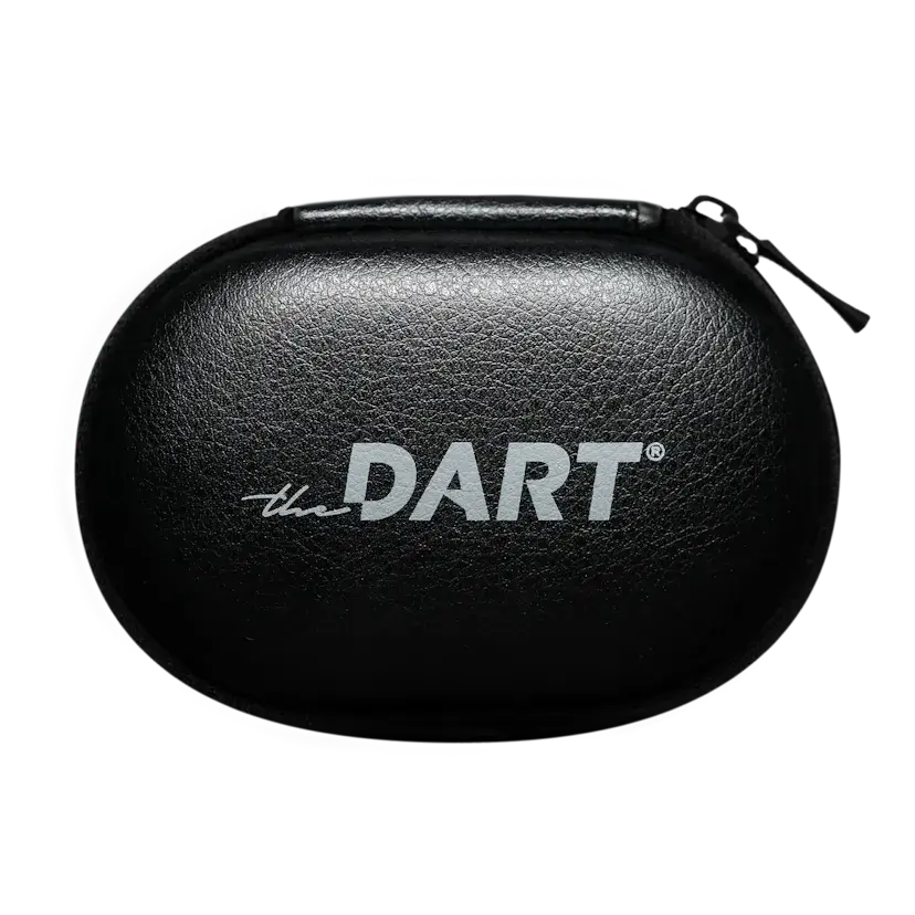 THE DART schwarze Carry Case für DARTs, Kanister und Feuerzeuge mit geruchsabweisendem Reißverschluss.