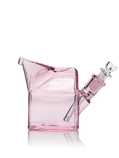 GRAV Milk Carton Bubbler in rosa, stilvolle und funktionelle Wasserpfeife für entspanntes Rauchen.